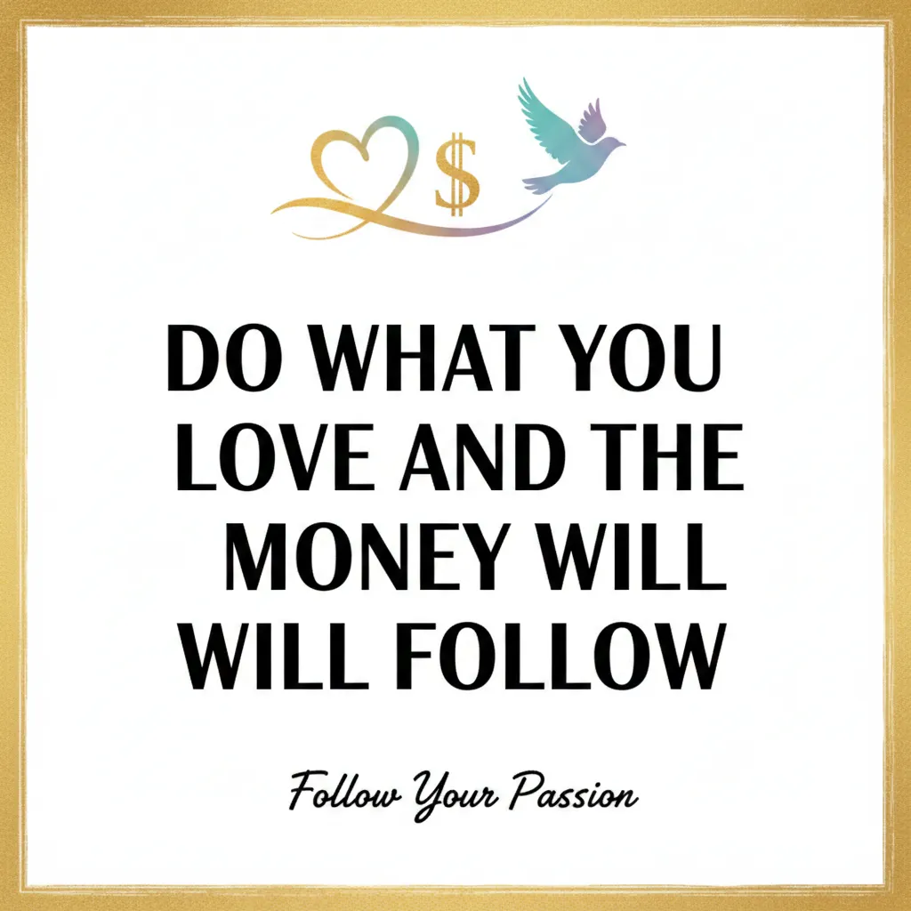 Do What You Love And Money Will Follow