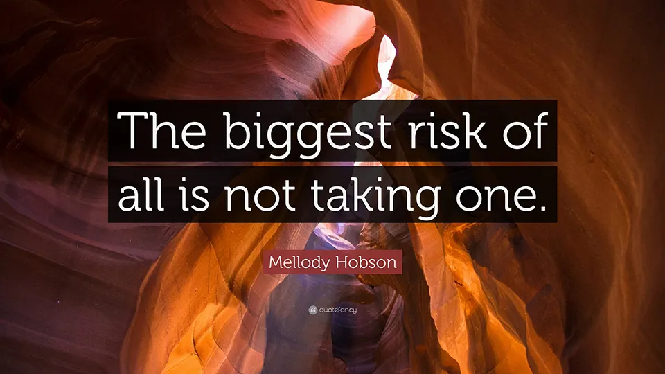 The Biggest Risk Of All Is Not Taking One Quote